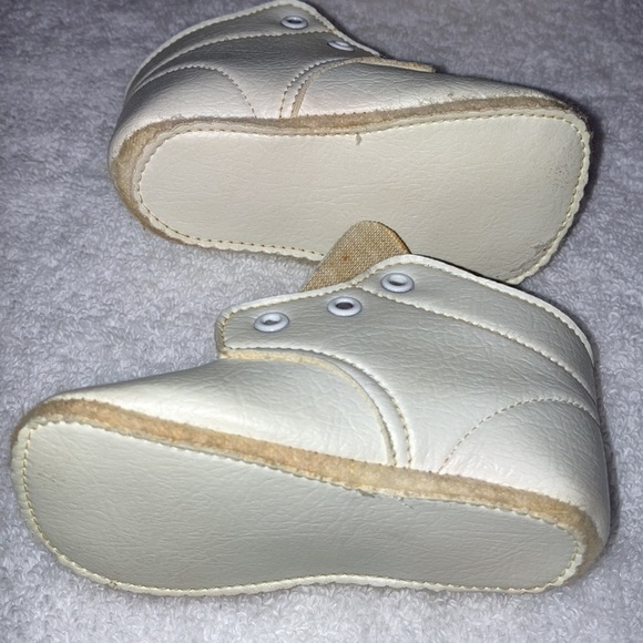 Vintage mrs day ideal baby shoe washable style 106 size 0 medium white - Picture 6 of 7